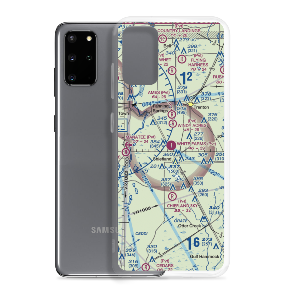 White Farms Airport (FA36) VFR Sectional Samsung Case Samsung Galaxy S20 Plus model shown