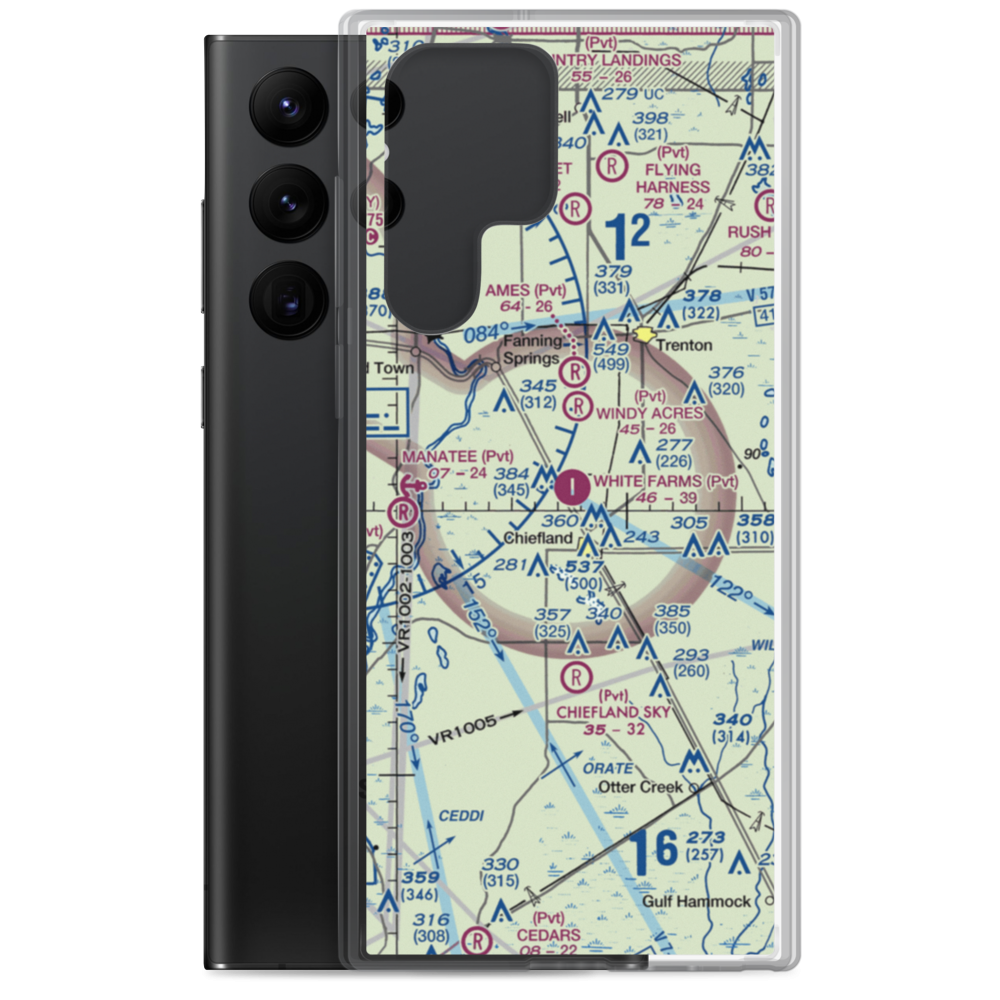 White Farms Airport (FA36) VFR Sectional Samsung Case Samsung Galaxy S22 Ultra model shown