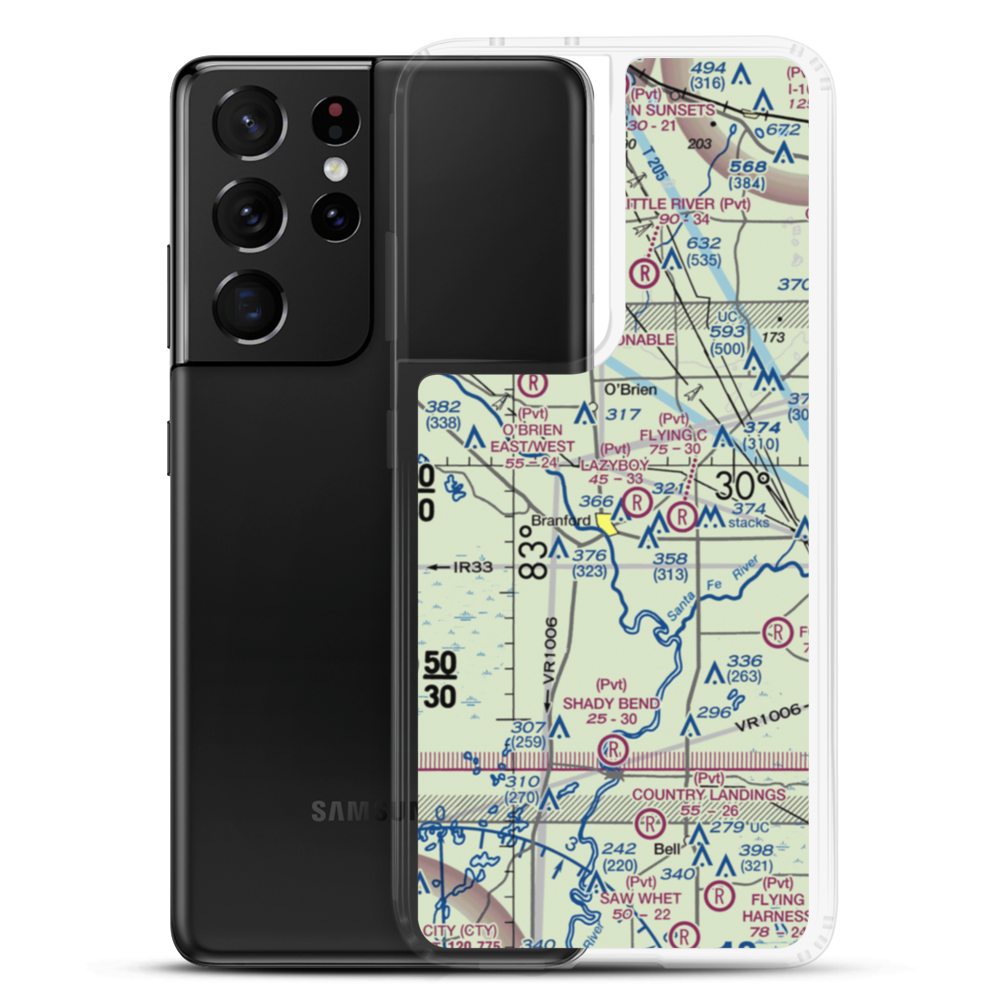White Field Airport (FD95) VFR Sectional Samsung Case Samsung Galaxy S21 Ultra model shown