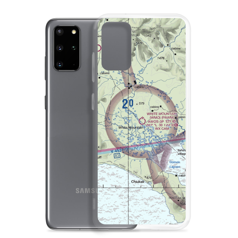 White Mountain Airport (WMO) VFR Sectional Samsung Case Samsung Galaxy S20 Plus model shown