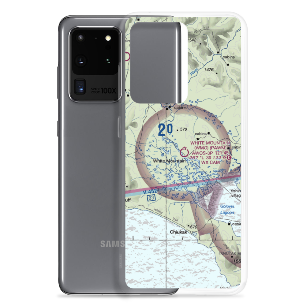 White Mountain Airport (WMO) VFR Sectional Samsung Case Samsung Galaxy S20 Ultra model shown
