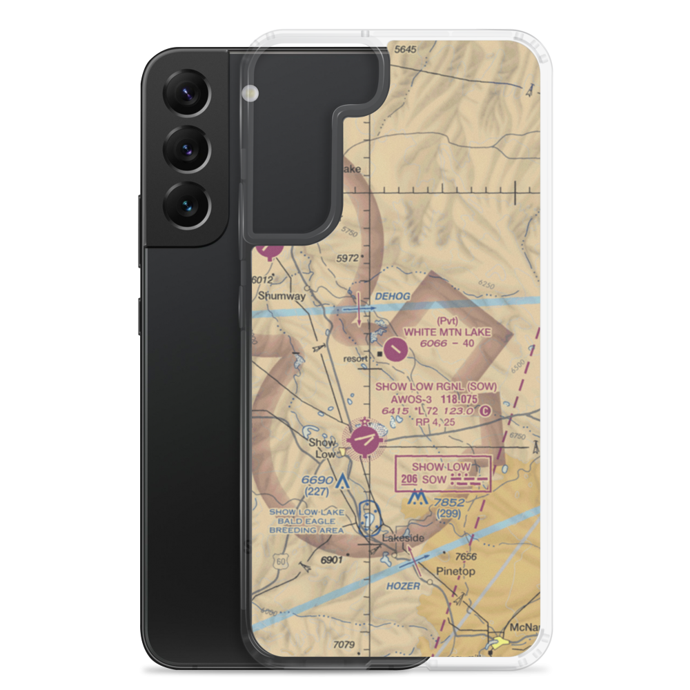 White Mountain Lake Airport (21AZ) VFR Sectional Samsung Case Samsung Galaxy S22 Plus model shown