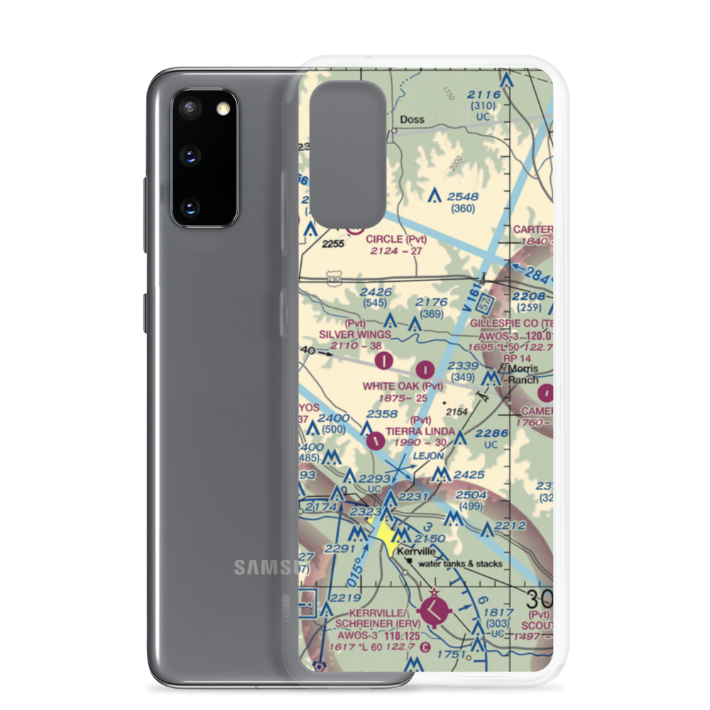 White Oak Airport (44TX) VFR Sectional Samsung Case Samsung Galaxy S20 model shown
