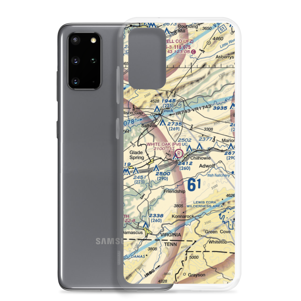 White Oak Stand Airport (VA11) VFR Sectional Samsung Case Samsung Galaxy S20 Plus model shown
