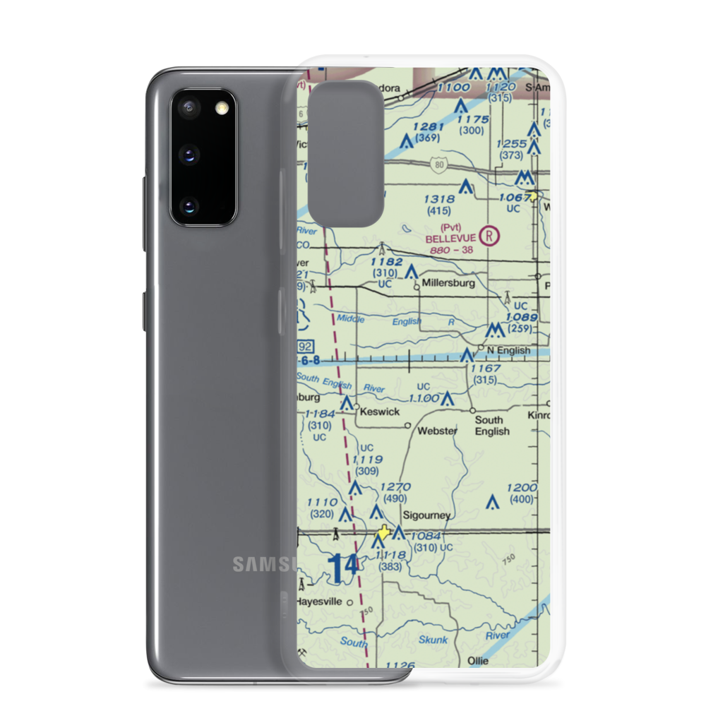 White Pigeon Airport (7IA1) VFR Sectional Samsung Case Samsung Galaxy S20 model shown
