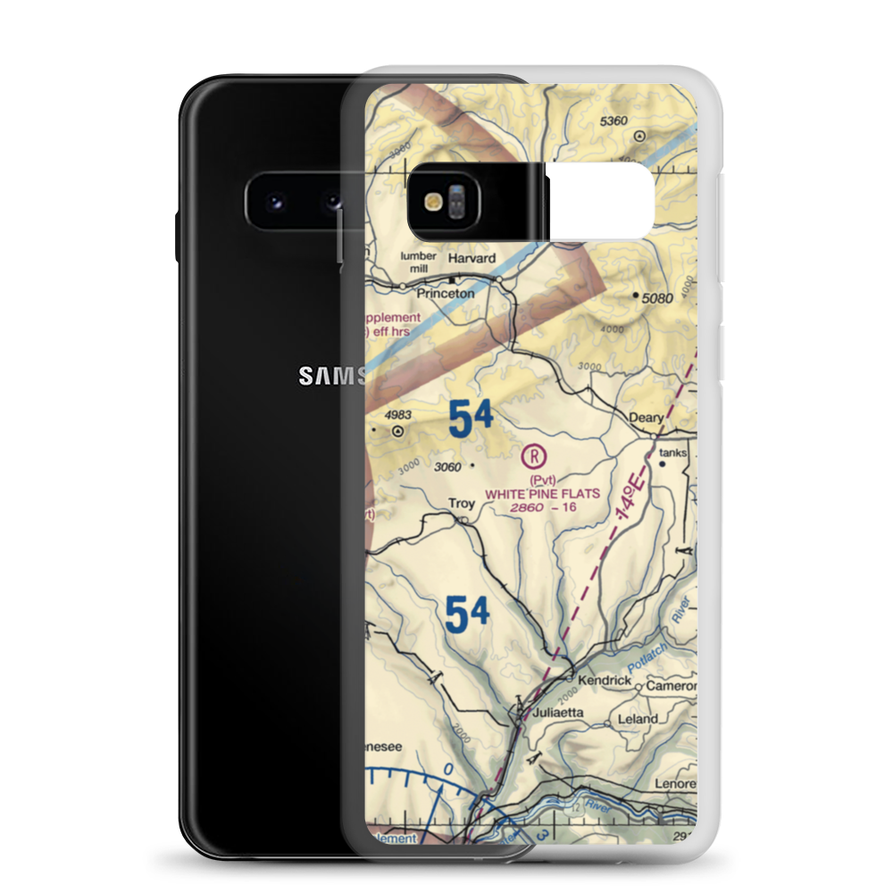 White Pine Flats Ranch LLC Airport (ID94) VFR Sectional Samsung Case Samsung Galaxy S10 model shown