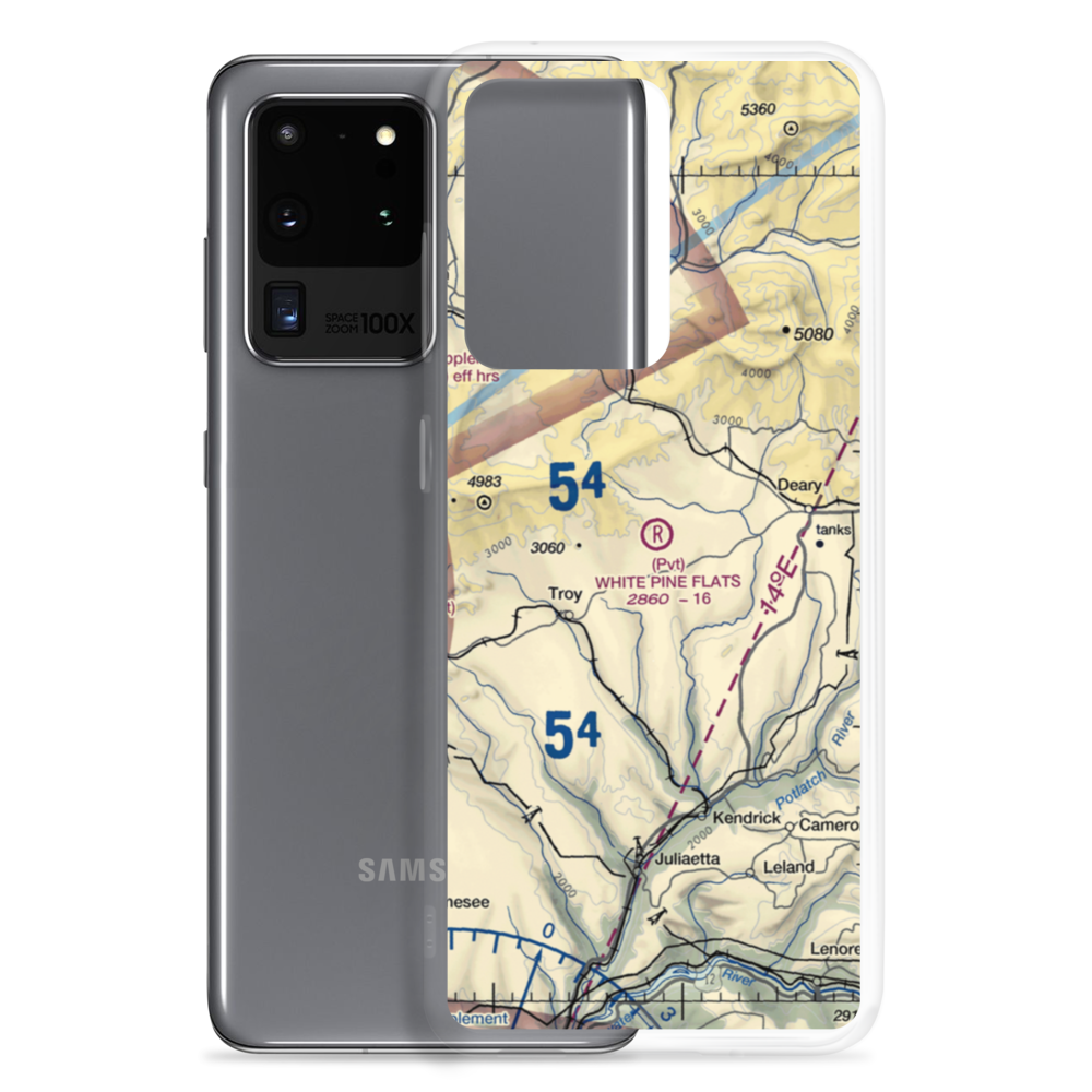 White Pine Flats Ranch LLC Airport (ID94) VFR Sectional Samsung Case Samsung Galaxy S20 Ultra model shown