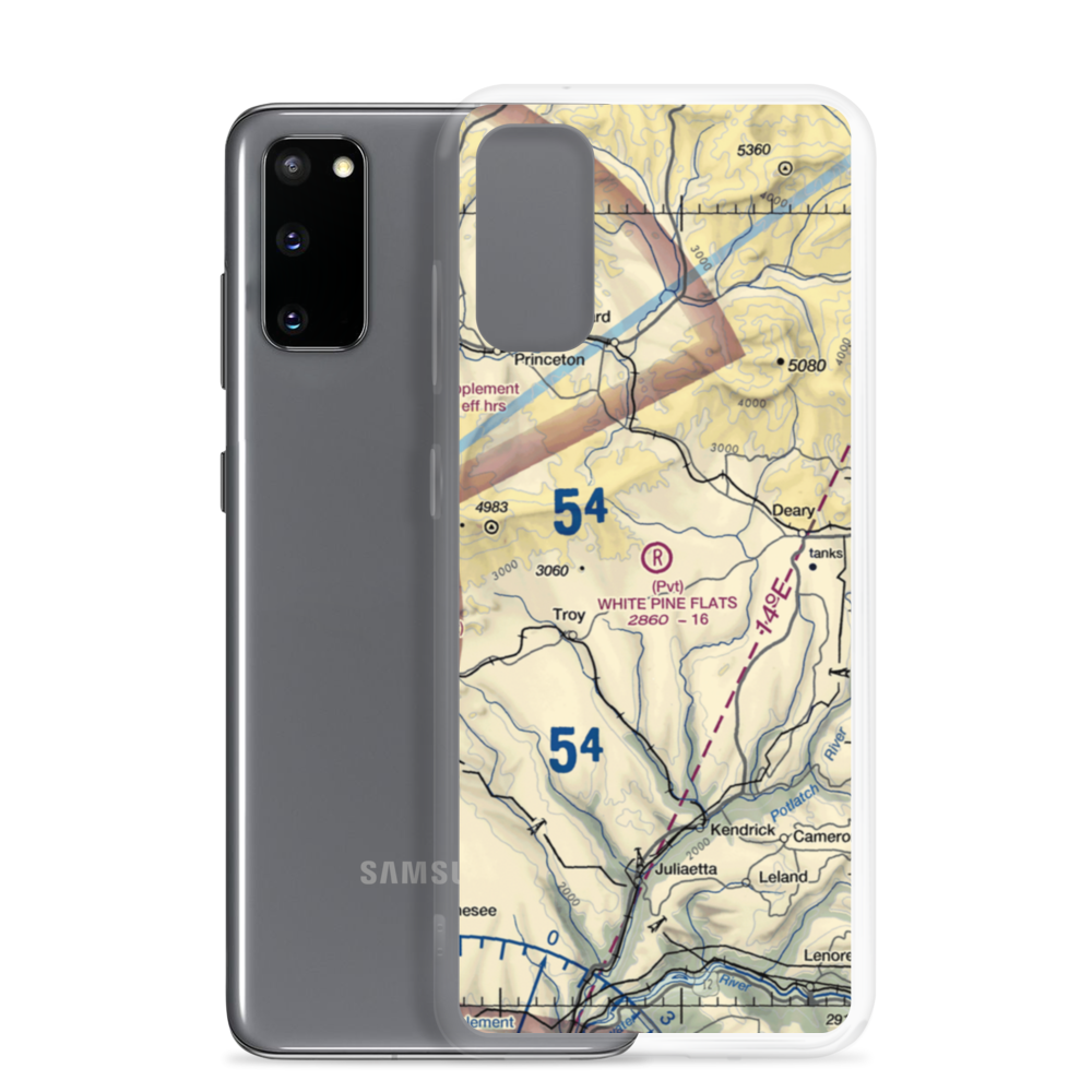 White Pine Flats Ranch LLC Airport (ID94) VFR Sectional Samsung Case Samsung Galaxy S20 model shown