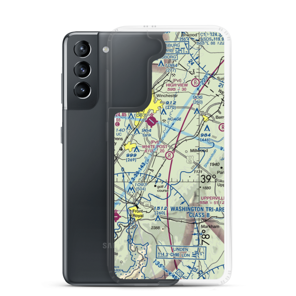 White Post Airport (3VA7) VFR Sectional Samsung Case Samsung Galaxy S21 model shown