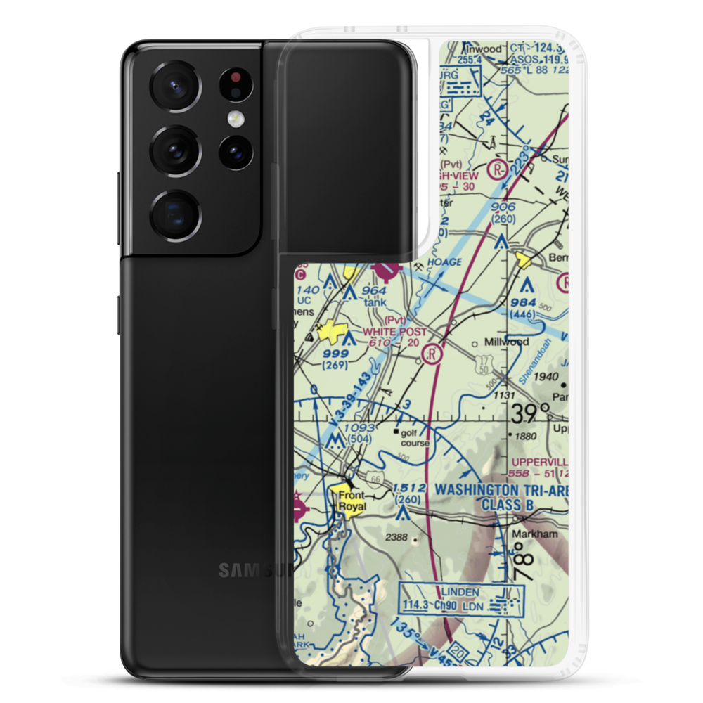 White Post Airport (3VA7) VFR Sectional Samsung Case Samsung Galaxy S21 Ultra model shown