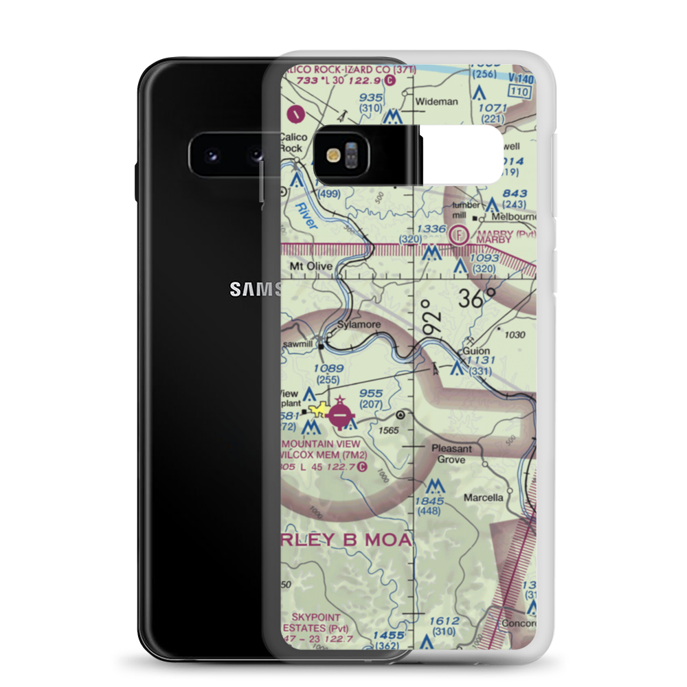 White River Airport (AR64) VFR Sectional Samsung Case Samsung Galaxy S10 model shown