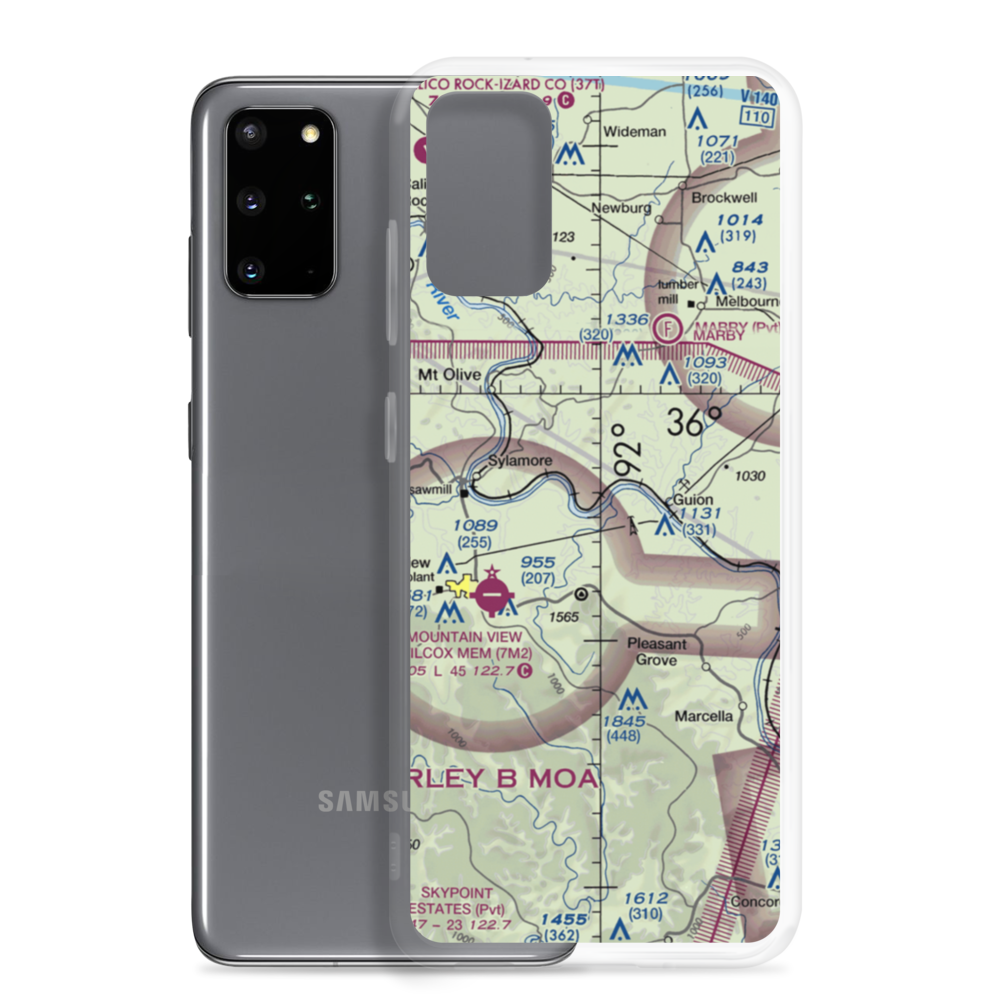 White River Airport (AR64) VFR Sectional Samsung Case Samsung Galaxy S20 Plus model shown