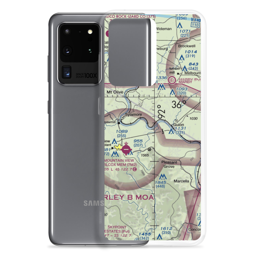 White River Airport (AR64) VFR Sectional Samsung Case Samsung Galaxy S20 Ultra model shown