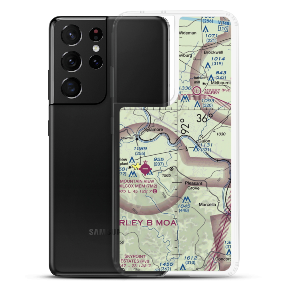 White River Airport (AR64) VFR Sectional Samsung Case Samsung Galaxy S21 Ultra model shown