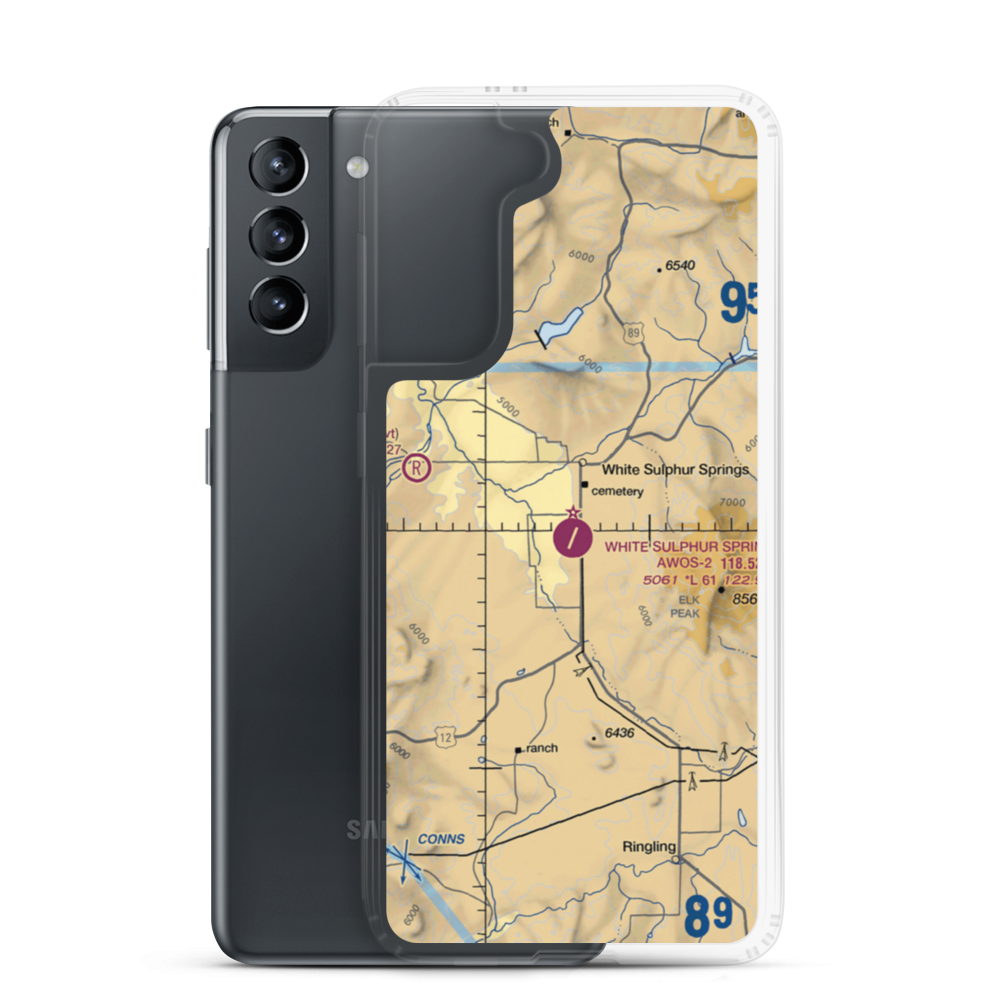 White Sulphur Springs Airport (7S6) VFR Sectional Samsung Case Samsung Galaxy S21 model shown