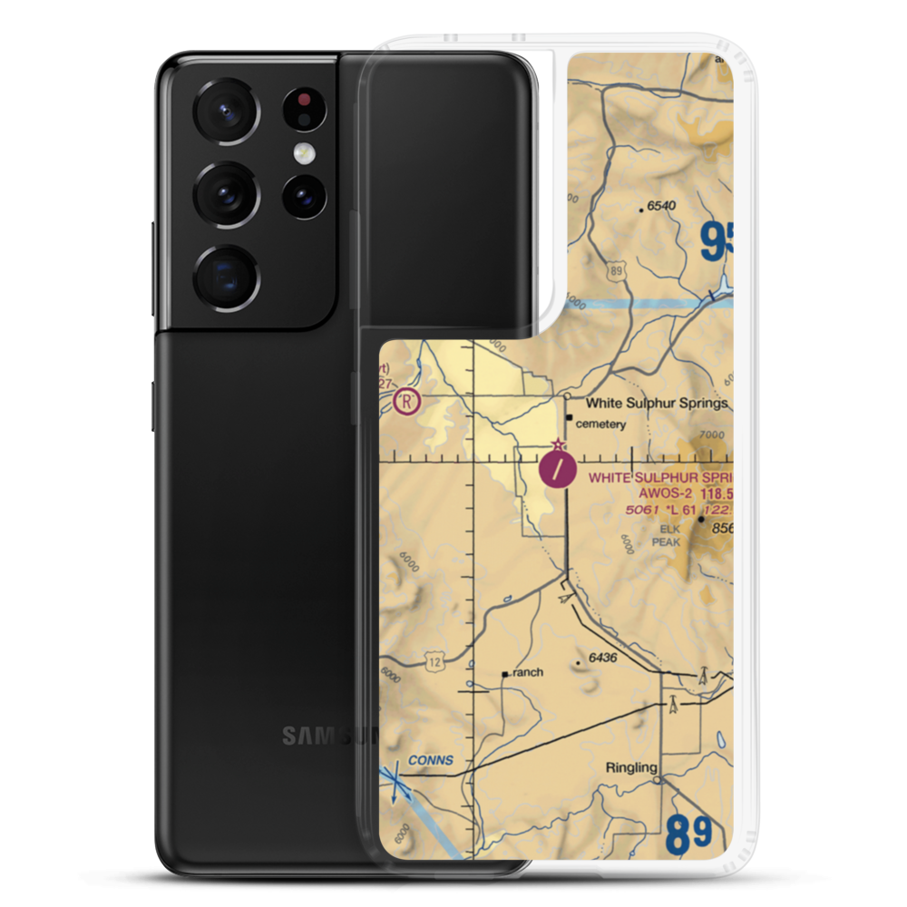 White Sulphur Springs Airport (7S6) VFR Sectional Samsung Case Samsung Galaxy S21 Ultra model shown