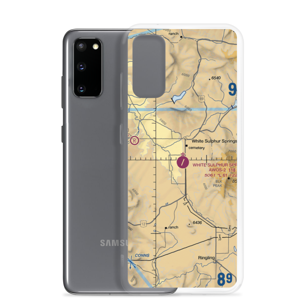 White Sulphur Springs Airport (7S6) VFR Sectional Samsung Case Samsung Galaxy S20 model shown