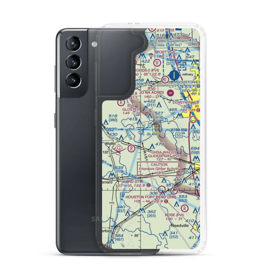 White Wing Ranch Airport (TA97) VFR Sectional Samsung Case Samsung Galaxy S21 model shown