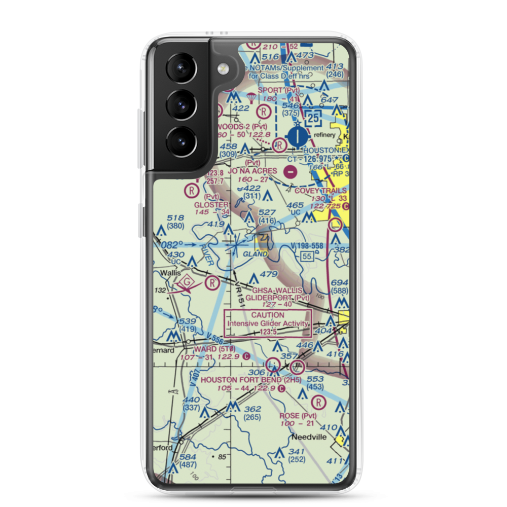 White Wing Ranch Airport (TA97) VFR Sectional Samsung Case Samsung Galaxy S21 Plus model shown
