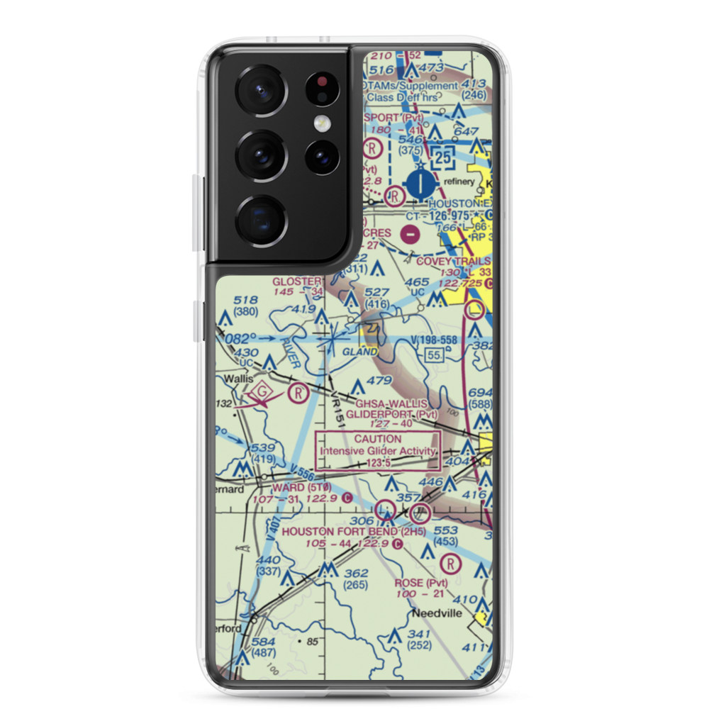 White Wing Ranch Airport (TA97) VFR Sectional Samsung Case Samsung Galaxy S21 Ultra model shown