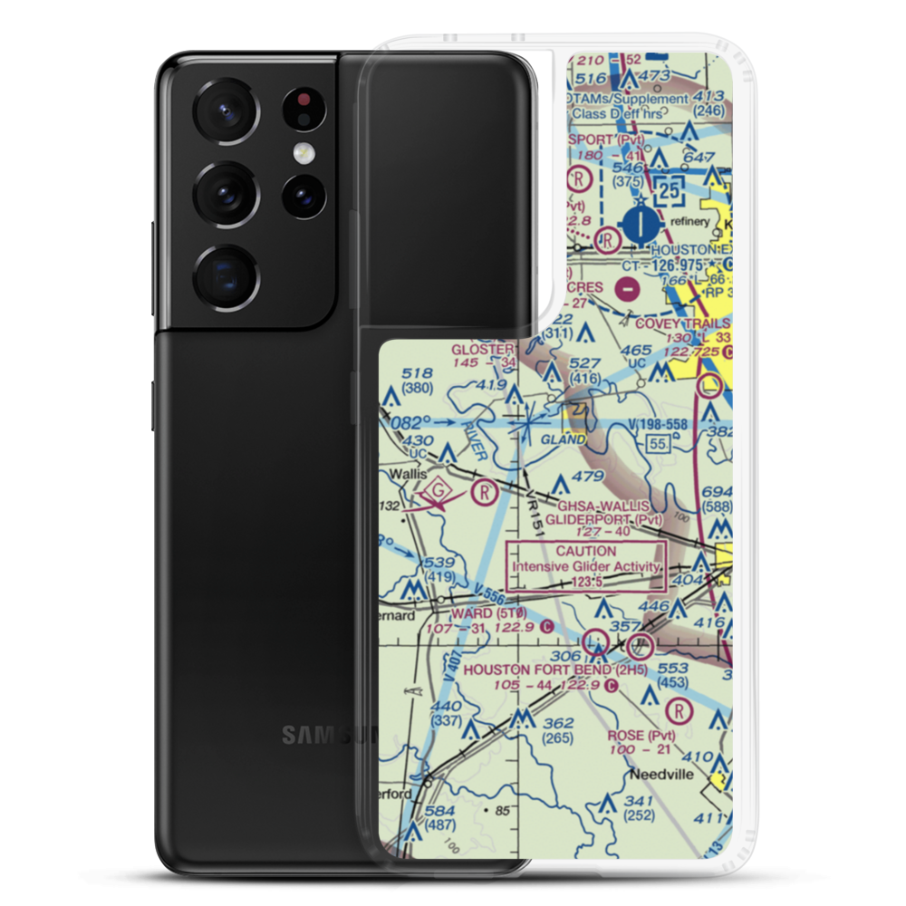 White Wing Ranch Airport (TA97) VFR Sectional Samsung Case Samsung Galaxy S21 Ultra model shown