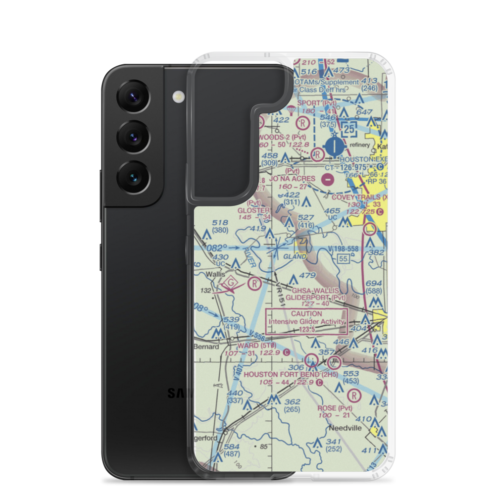 White Wing Ranch Airport (TA97) VFR Sectional Samsung Case Samsung Galaxy S22 model shown