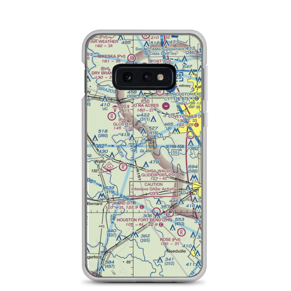 White Wing Ranch Airport (TA97) VFR Sectional Samsung Case Samsung Galaxy S10e model shown