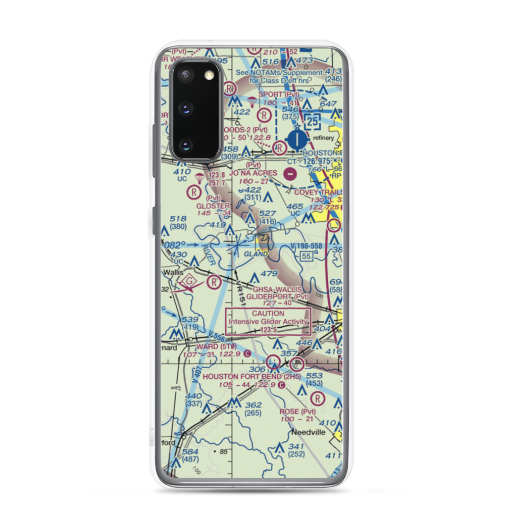 White Wing Ranch Airport (TA97) VFR Sectional Samsung Case Samsung Galaxy S20 model shown
