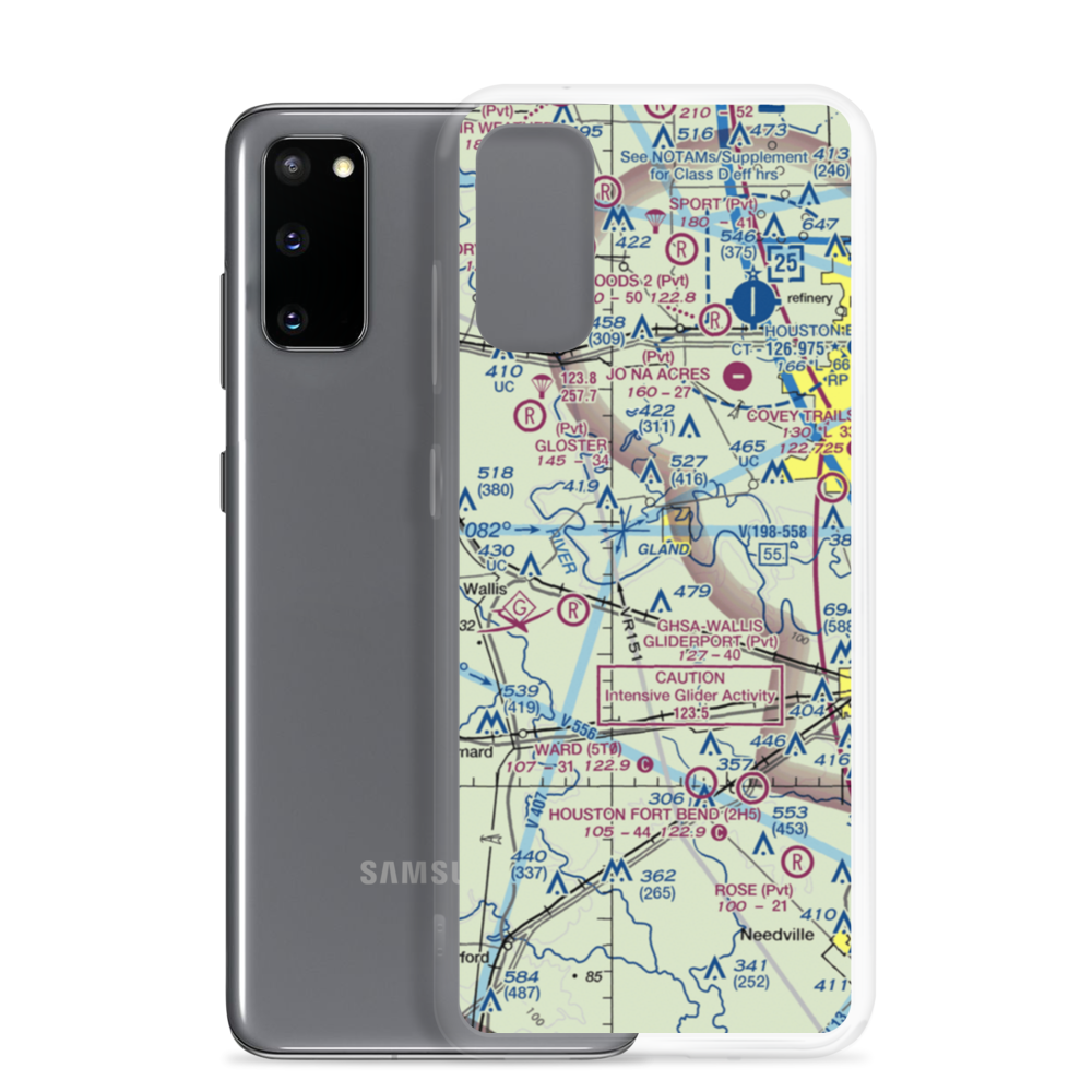 White Wing Ranch Airport (TA97) VFR Sectional Samsung Case Samsung Galaxy S20 model shown