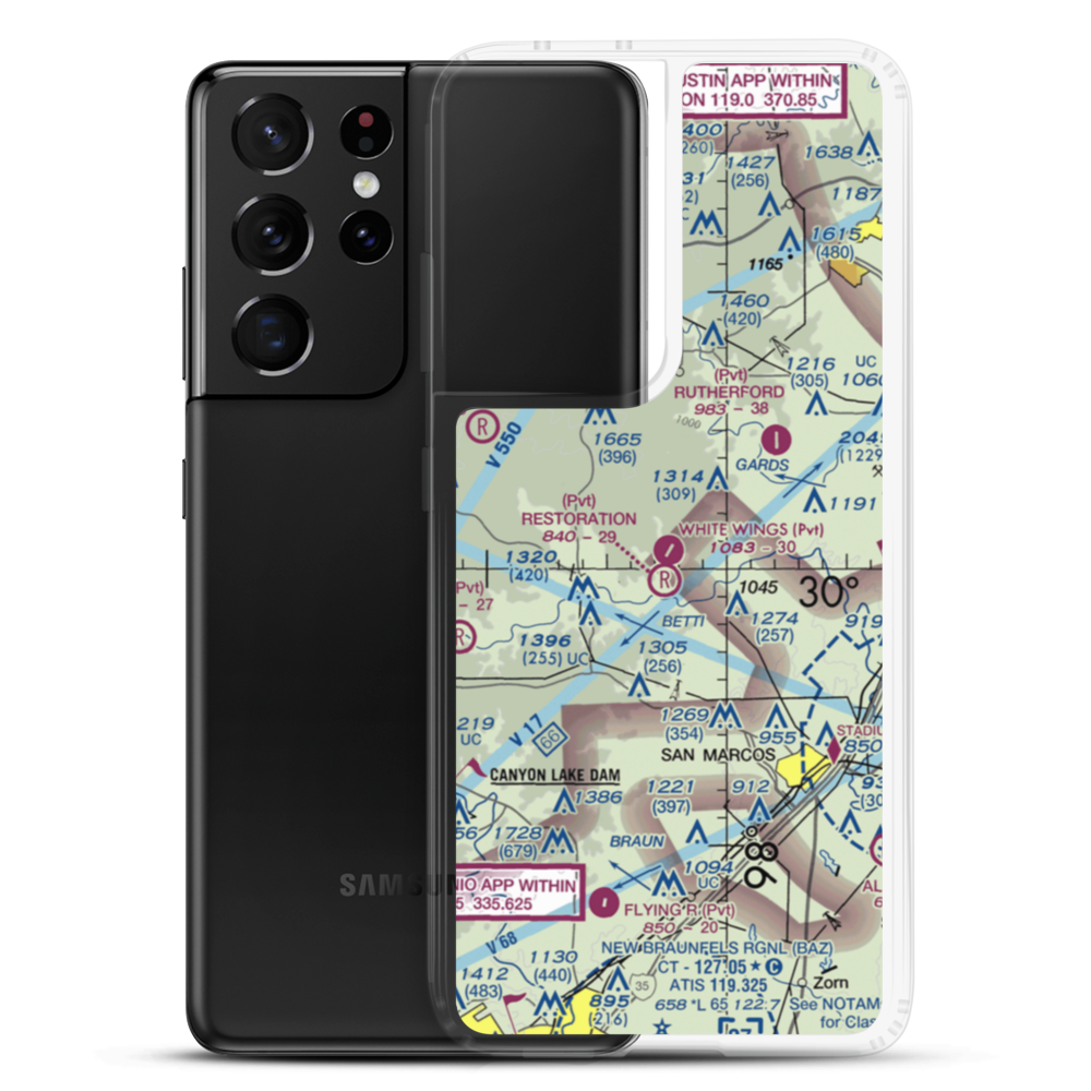 White Wings Airport (3TS1) VFR Sectional Samsung Case Samsung Galaxy S21 Ultra model shown