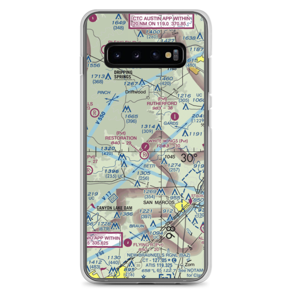 White Wings Airport (3TS1) VFR Sectional Samsung Case Samsung Galaxy S10+ model shown