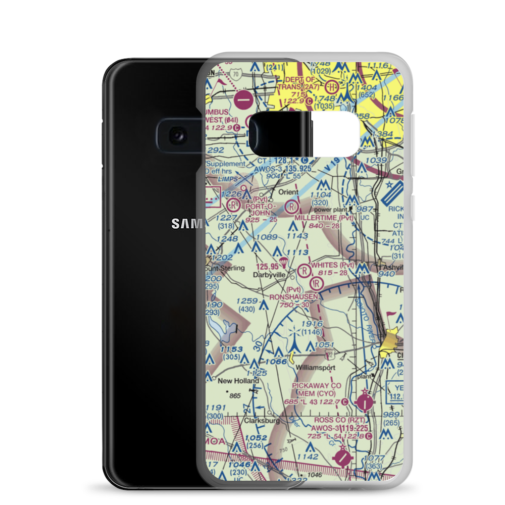 White's Airport (63OH) VFR Sectional Samsung Case Samsung Galaxy S10e model shown