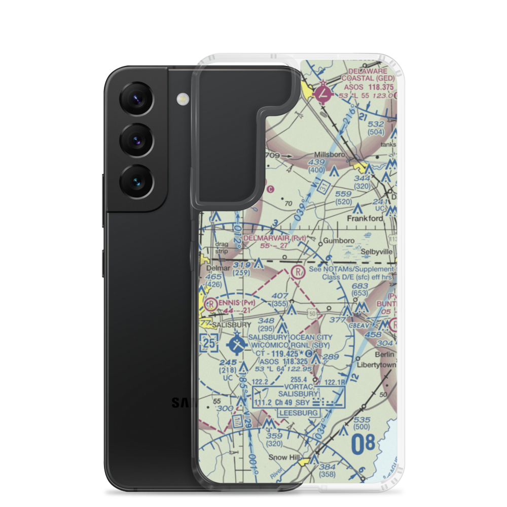 White's Airstrip (6MD8) VFR Sectional Samsung Case Samsung Galaxy S22 model shown