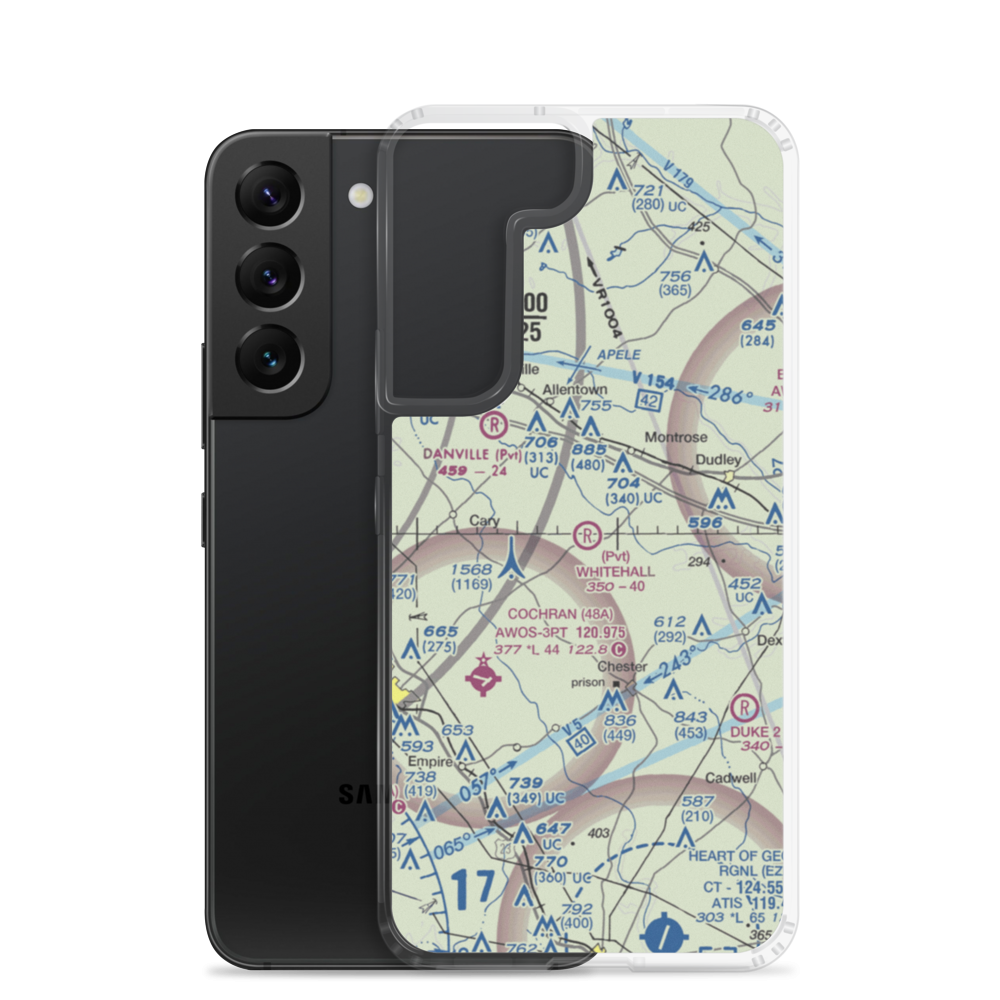 Whitehall Airport (4GE3) VFR Sectional Samsung Case Samsung Galaxy S22 model shown