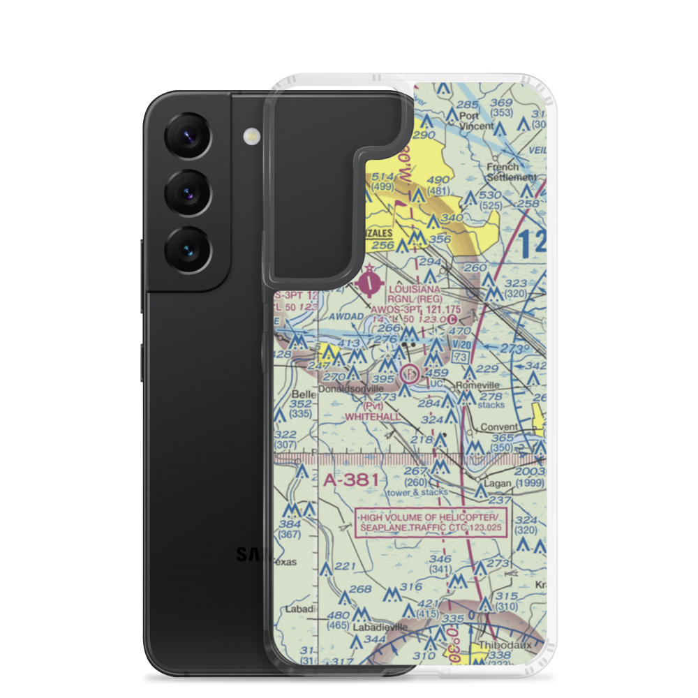 Whitehall Field Ultralightport (LA36) VFR Sectional Samsung Case Samsung Galaxy S22 model shown