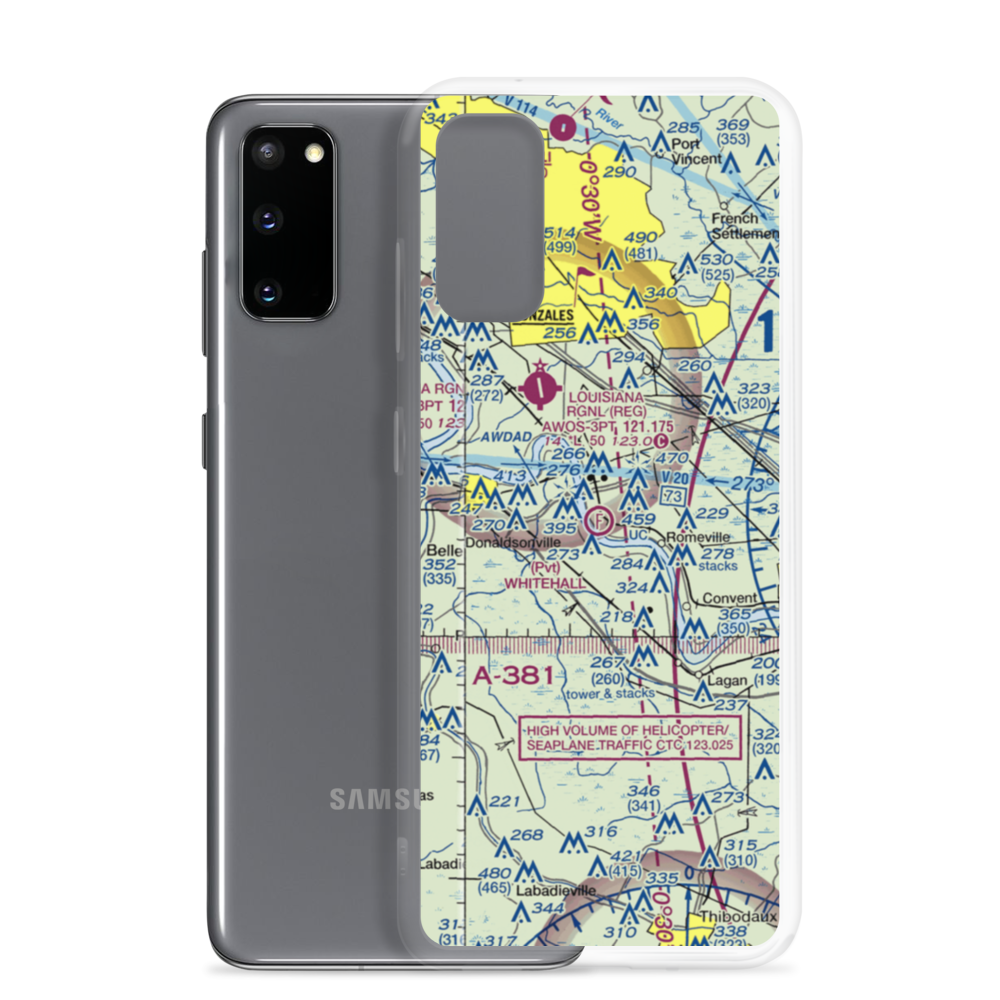 Whitehall Field Ultralightport (LA36) VFR Sectional Samsung Case Samsung Galaxy S20 model shown