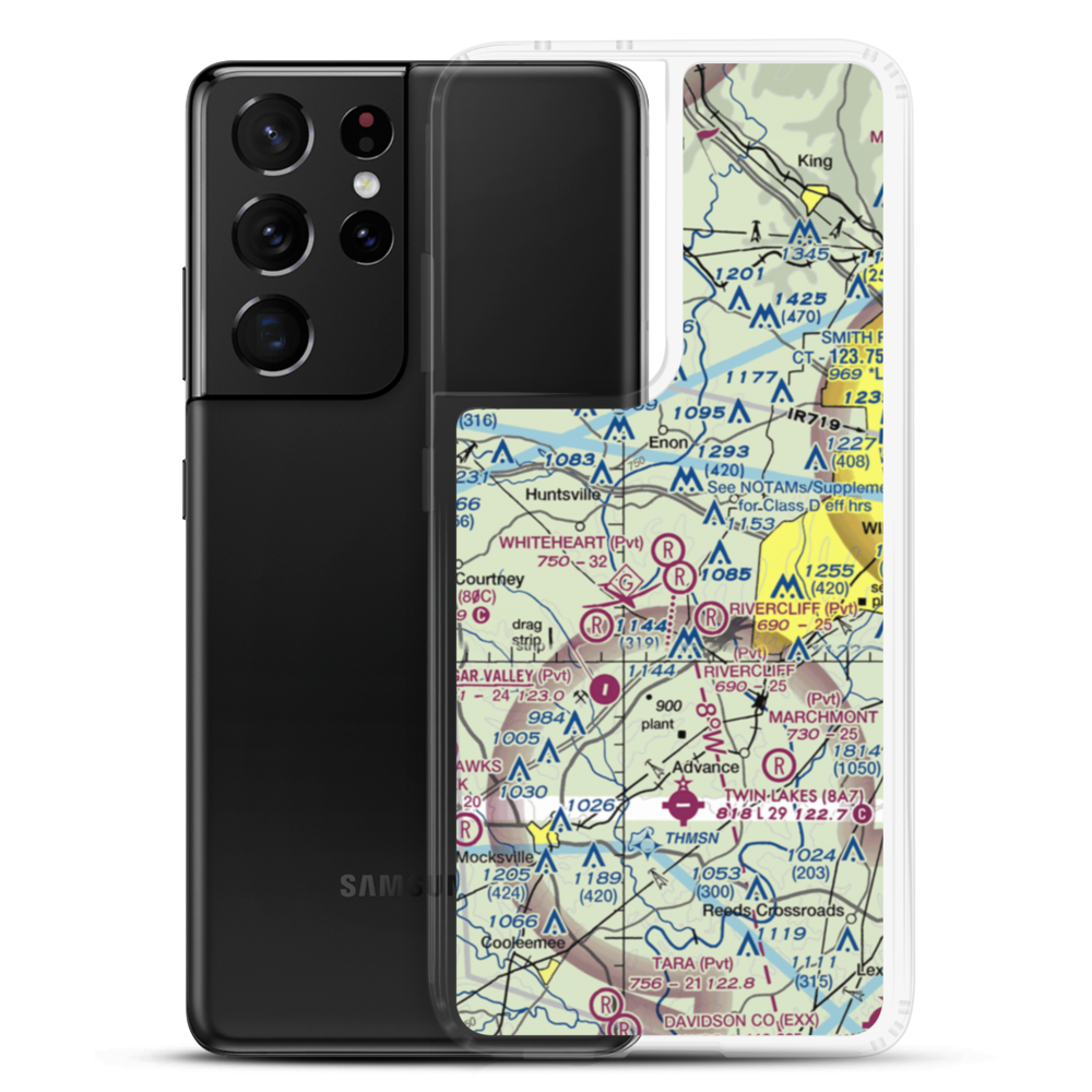 Whiteheart Farm Airport (08NC) VFR Sectional Samsung Case Samsung Galaxy S21 Ultra model shown