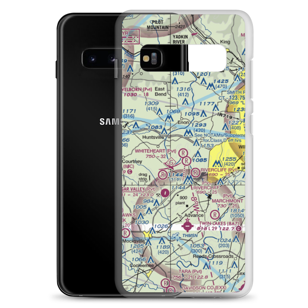 Whiteheart Farm Airport (08NC) VFR Sectional Samsung Case Samsung Galaxy S10+ model shown