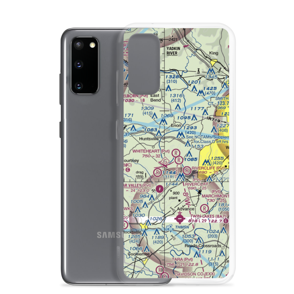 Whiteheart Farm Airport (08NC) VFR Sectional Samsung Case Samsung Galaxy S20 model shown