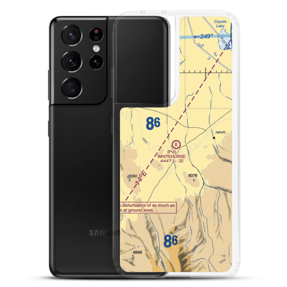 Whitehorse Ranch Airport (OR09) VFR Sectional Samsung Case Samsung Galaxy S21 Ultra model shown