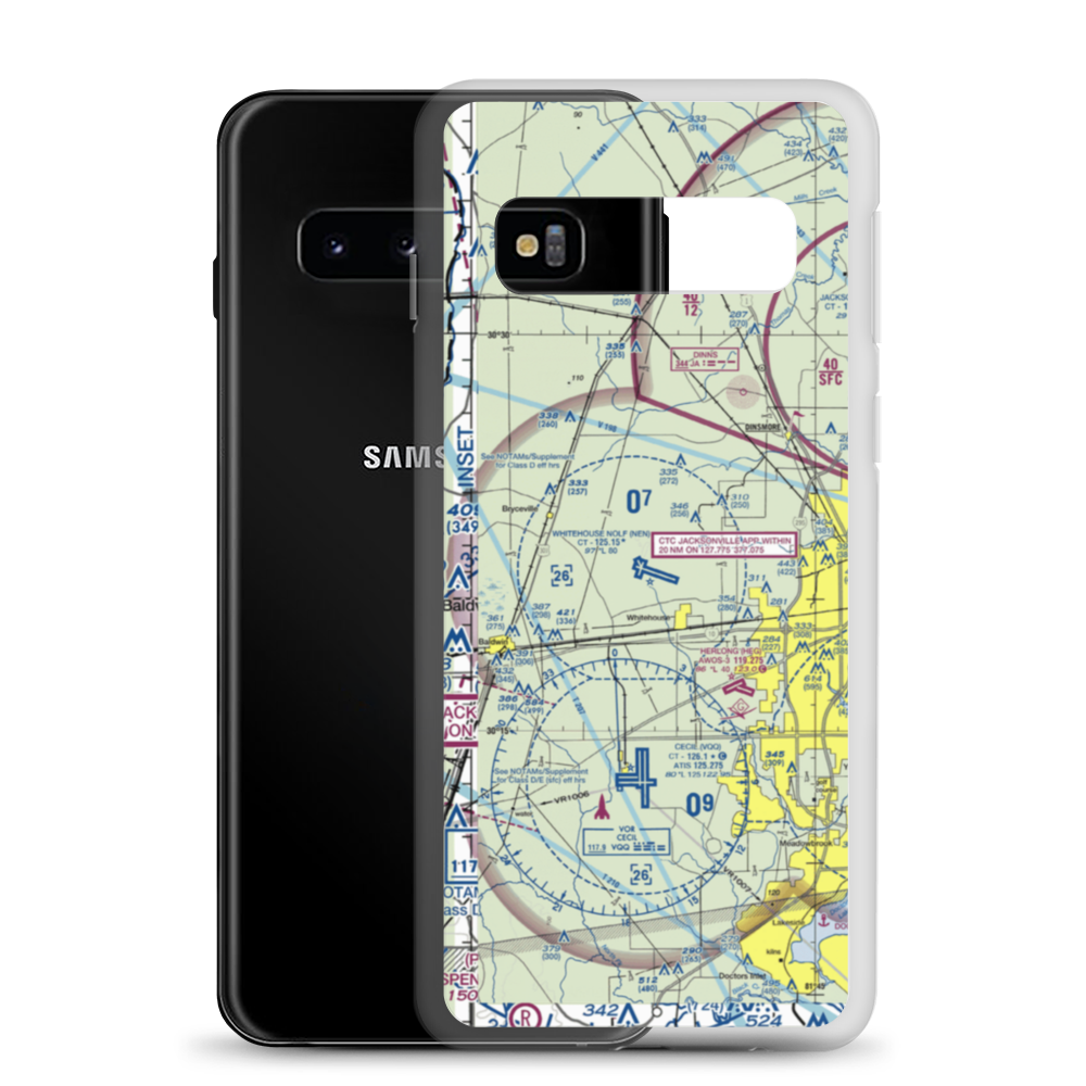 Whitehouse Naval Outlying Field (NEN) VFR Sectional Samsung Case Samsung Galaxy S10 model shown