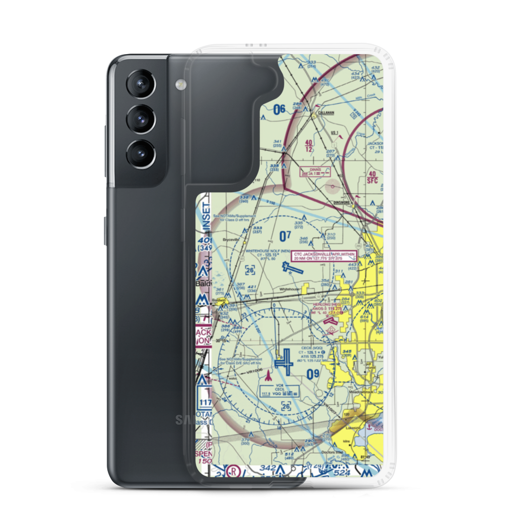 Whitehouse Naval Outlying Field (NEN) VFR Sectional Samsung Case Samsung Galaxy S21 model shown