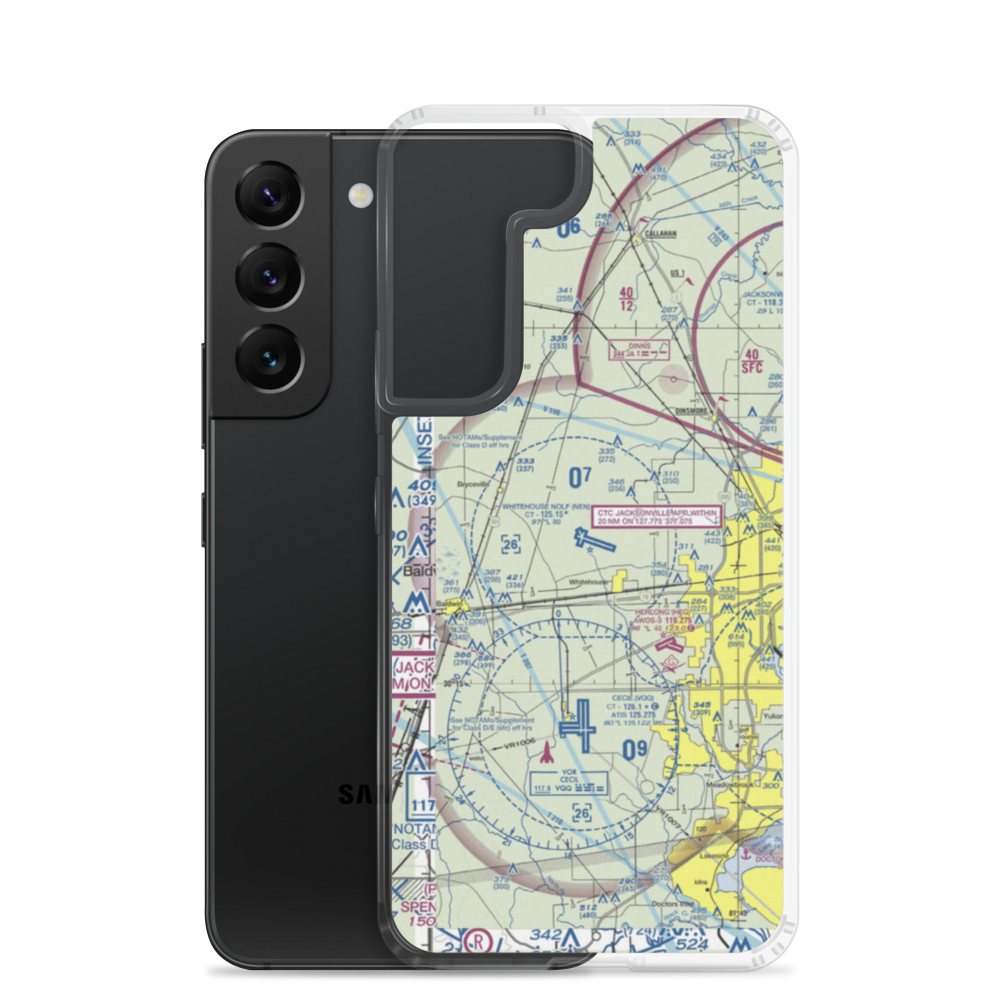 Whitehouse Naval Outlying Field (NEN) VFR Sectional Samsung Case Samsung Galaxy S22 model shown