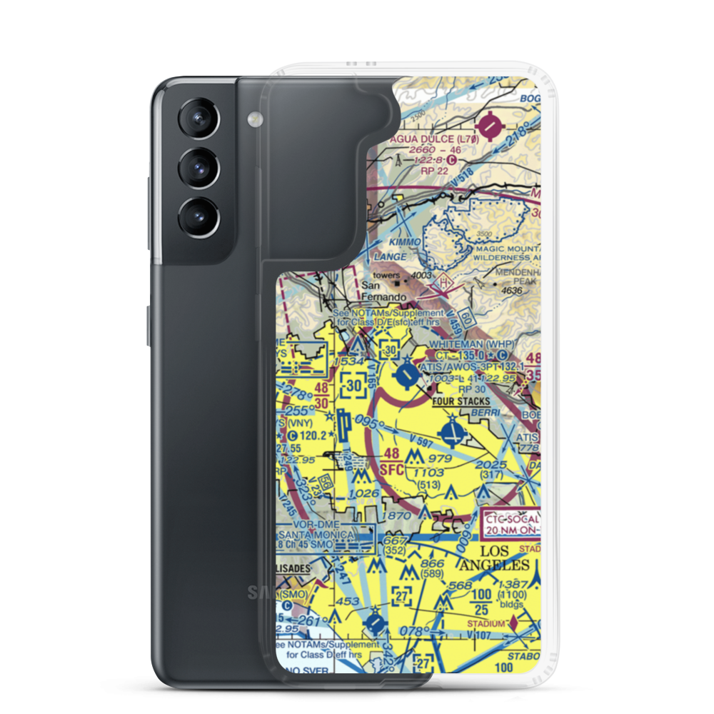 Whiteman Airport (WHP) VFR Sectional Samsung Case Samsung Galaxy S21 model shown