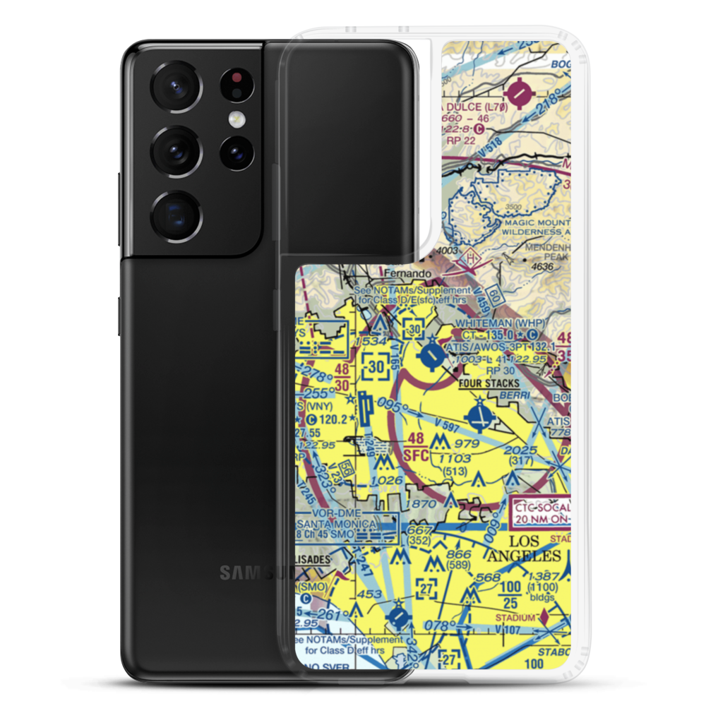 Whiteman Airport (WHP) VFR Sectional Samsung Case Samsung Galaxy S21 Ultra model shown