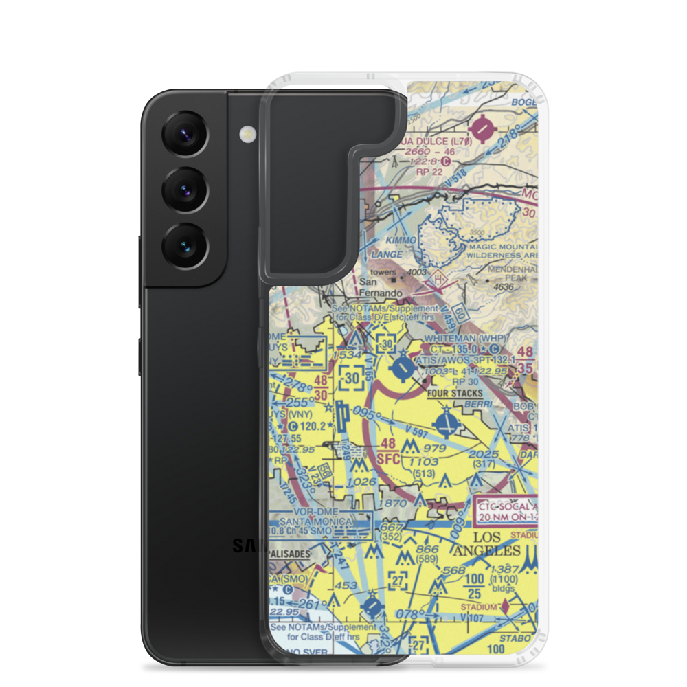 Whiteman Airport (WHP) VFR Sectional Samsung Case Samsung Galaxy S22 model shown
