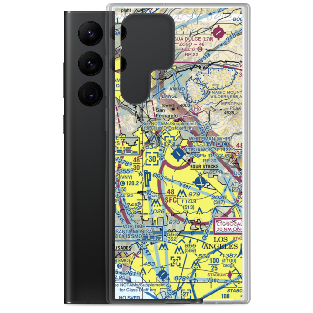 Whiteman Airport (WHP) VFR Sectional Samsung Case Samsung Galaxy S22 Ultra model shown