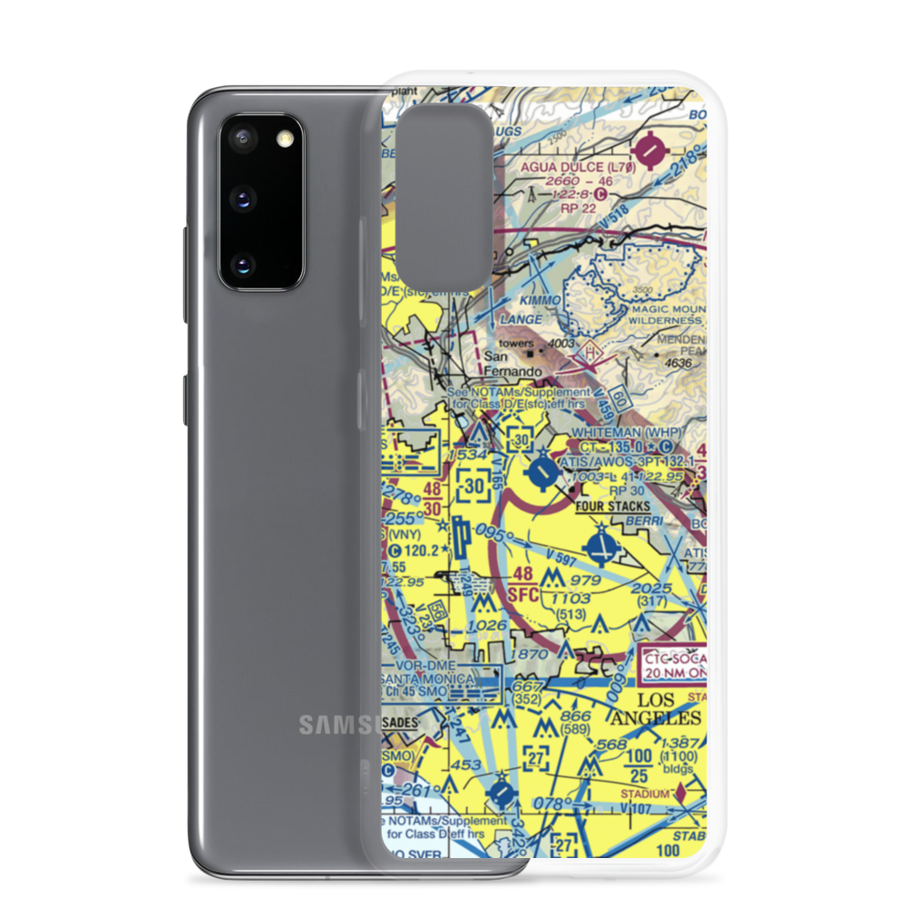 Whiteman Airport (WHP) VFR Sectional Samsung Case Samsung Galaxy S20 model shown