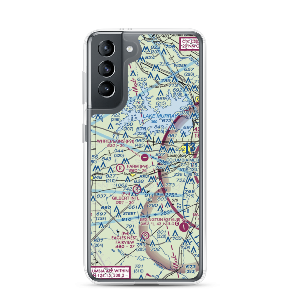 Whiteplains Airport (9SC) VFR Sectional Samsung Case Samsung Galaxy S21 model shown