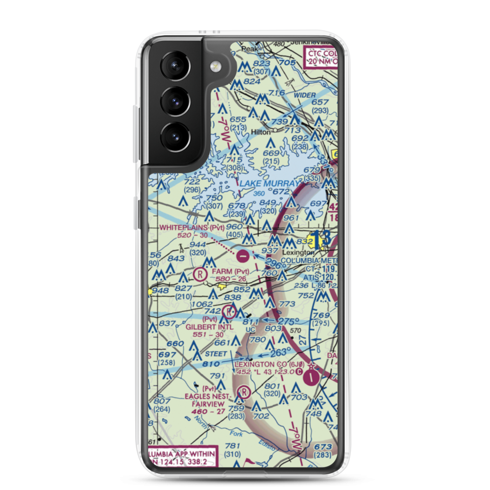 Whiteplains Airport (9SC) VFR Sectional Samsung Case Samsung Galaxy S21 Plus model shown